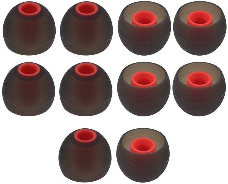Large Replacement Silicone Eartips Eargels Earbuds Ear Tips Compatible with Senso, Zeus, Otium, Hussar, Sony MDR, Tozo, Mpow Headphones & Earphones (Large - 5 Pairs)